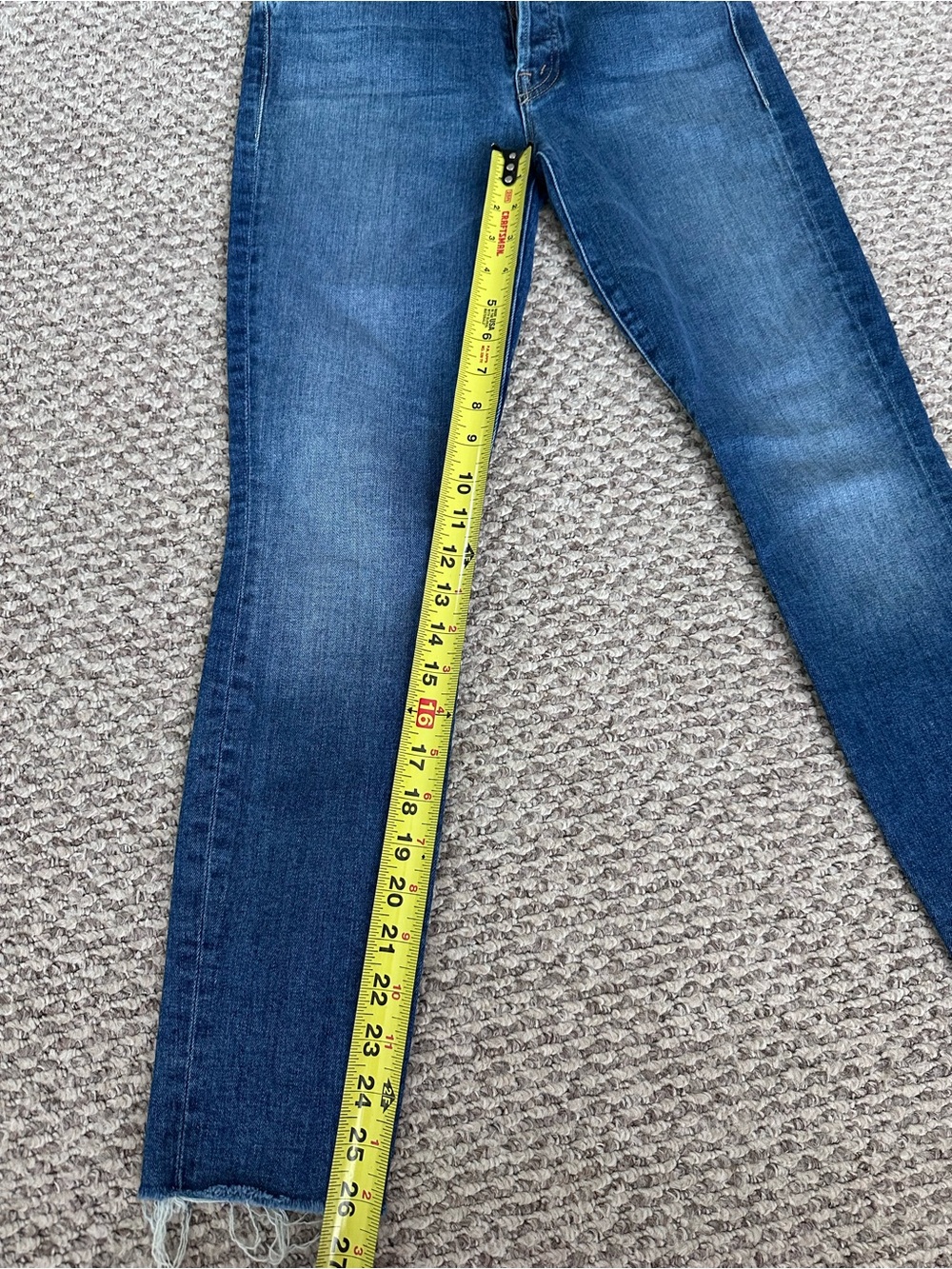 Mother denim the stunner ankle fray in so long size 26 - Picture 6 of 8